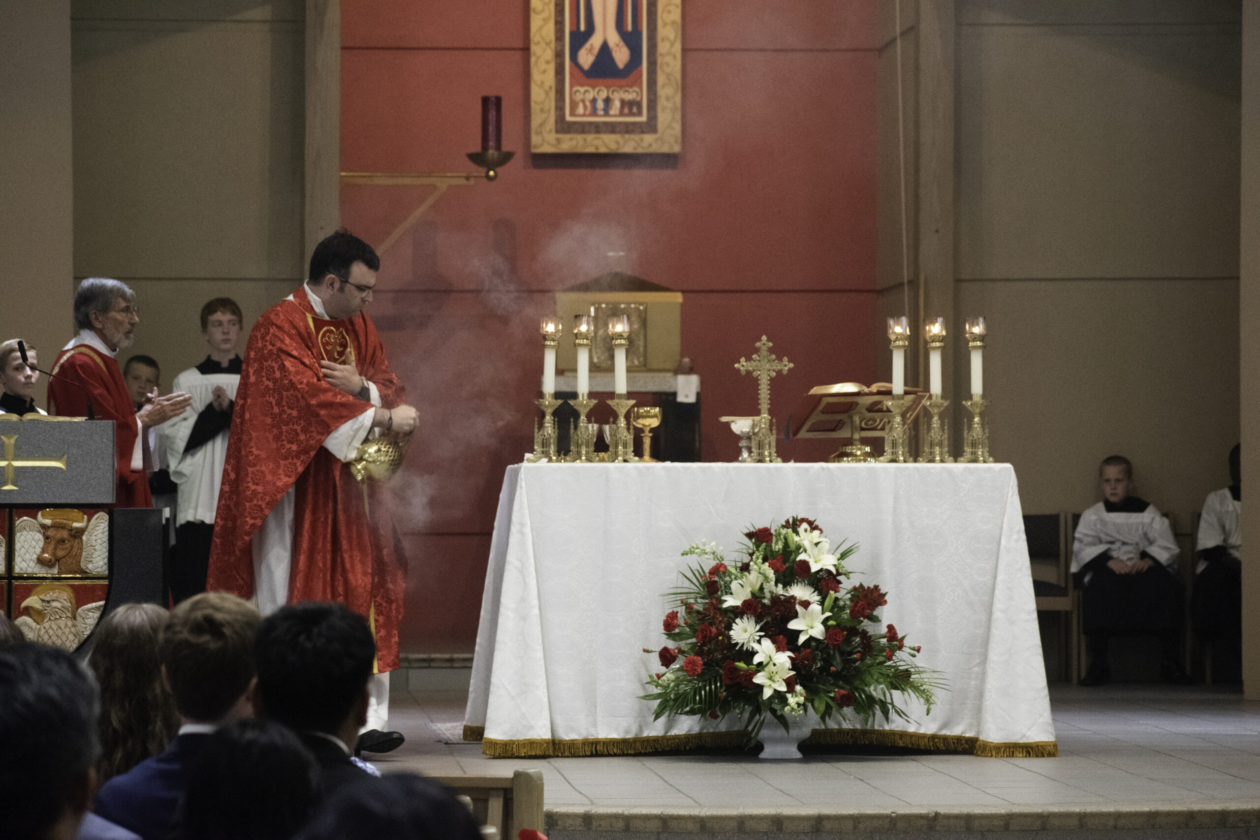 Fr. Jim incensing the altar